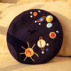 Juwas Planets Handmade Wool Beret NEW ARRIVAL