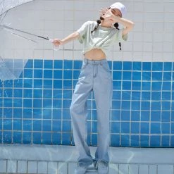 Juwas Candy Shop Mom's Embroidery Jeans