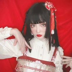 Juwas Japanese Harajuku Black Long Wig NEW ARRIVAL