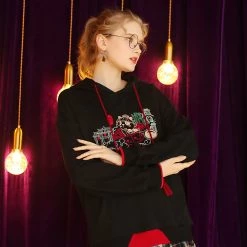 Juwas Cool “Hot Pot Culture” Printed Sweater Hoodie