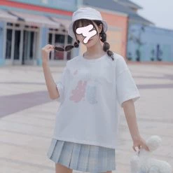 Juwas Kawaii Mr. Bear Basic Graphic T-Shirt NEW ARRIVAL