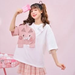 Juwas Kawaii Blushing Pink Dinosaur Shirt NEW ARRIVAL 9 Juwas Kawaii Blushing Pink Dinosaur Shirt NEW ARRIVAL