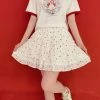 Juwas Kawaii Cherry Print Ruffles Hight Waist Skirt NEW ARRIVAL