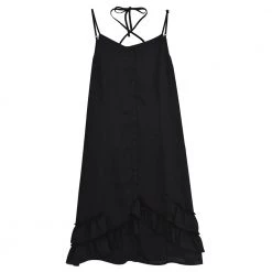 Juwas Sexy Black Frill Dress Blazer