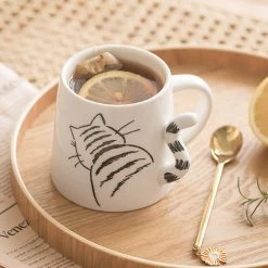 Juwas Cat Print Ceramic Mug