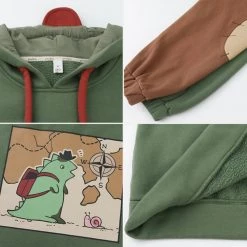 -Juwas Cute Dinosaur Color-Block Hoodie 12 -Juwas Cute Dinosaur Color-Block Hoodie