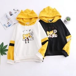 Juwas CLOTHING Japanese Shiba Inu Embroidery Warm Hoodie