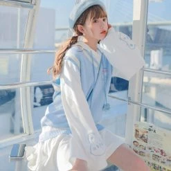 -Juwas Candy Color Lovely Bear Knitter Vest NEW ARRIVAL