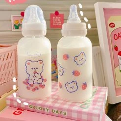 Juwas Strawberry Bear Printed Baby Juice Bottle NEW ARRIVAL