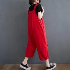 Juwas NEW ARRIVAL Cartoon Print Oversized Overalls