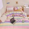 Juwas Rainbow Pastel Stripes Beddings Set 2 Juwas Rainbow Pastel Stripes Beddings Set