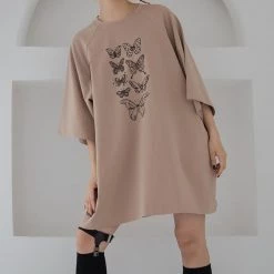 Juwas NEW ARRIVAL Butterflies Print Streetwear Loose T-shirt