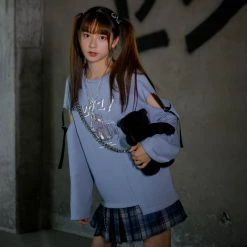 Juwas NEW ARRIVAL Japanese “For Sale” Bear Long Sleeve Sweater