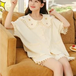 Juwas Japanese Sweet Princess Cotton Pajamas Set