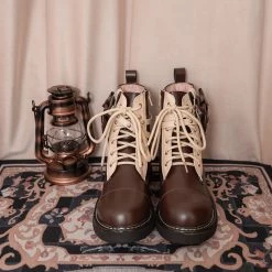 Juwas NEW ARRIVAL Chic Hearts Bow Fur Faux Chunky Ankle Boots