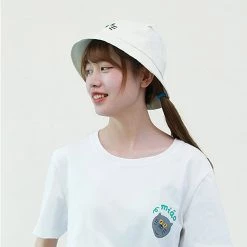 Juwas NEW ARRIVAL Cute Cat Embroidery Bucket Hat