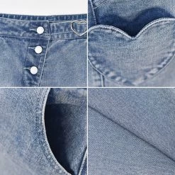 Juwas Heart Pocket Denim Skirt NEW ARRIVAL