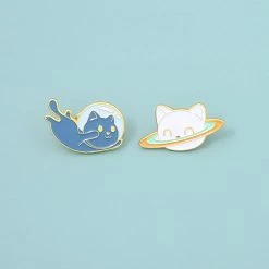 Juwas Outer Space Cat Mini Pins NEW ARRIVAL
