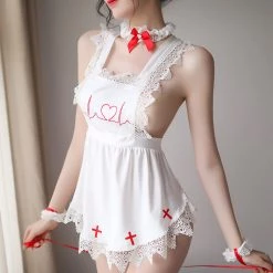 Juwas CLOTHING Heartbeat Maid Sexy Apron Outfit
