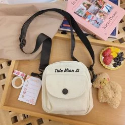 Juwas Mini Basic Sling Bag With Mini Bear Pendant