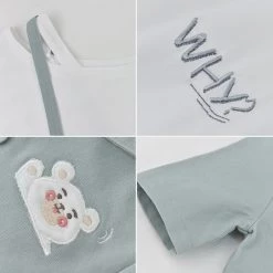 Juwas NEW ARRIVAL Kawaii Basic Tees With Fake Shirt Bag