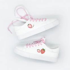 -Juwas Fruit White Canvas Shoes NEW ARRIVAL