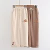 Juwas NEW ARRIVAL Sweet Milktea Bear Loose Sweatpants
