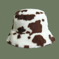 Juwas Cow Pattern Bucket Hat CLOTHING