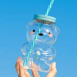 Juwas Bear Model Glass Bottle