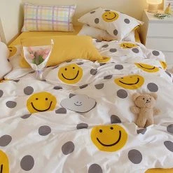 Juwas Emoji Polka Dot Bedding Set