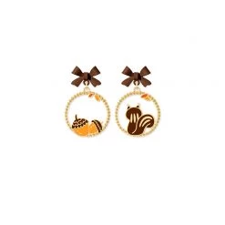 Juwas Cute Halloween Acorn Squirrel Dangle Earrings