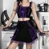 Juwas CLOTHING Gothic Sexy Lace Up Camisole Skirt