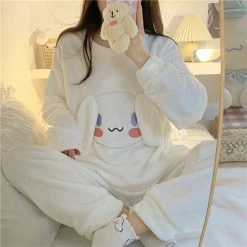 Juwas White Rabbit 3D Ears Oversized Sweater NEW ARRIVAL