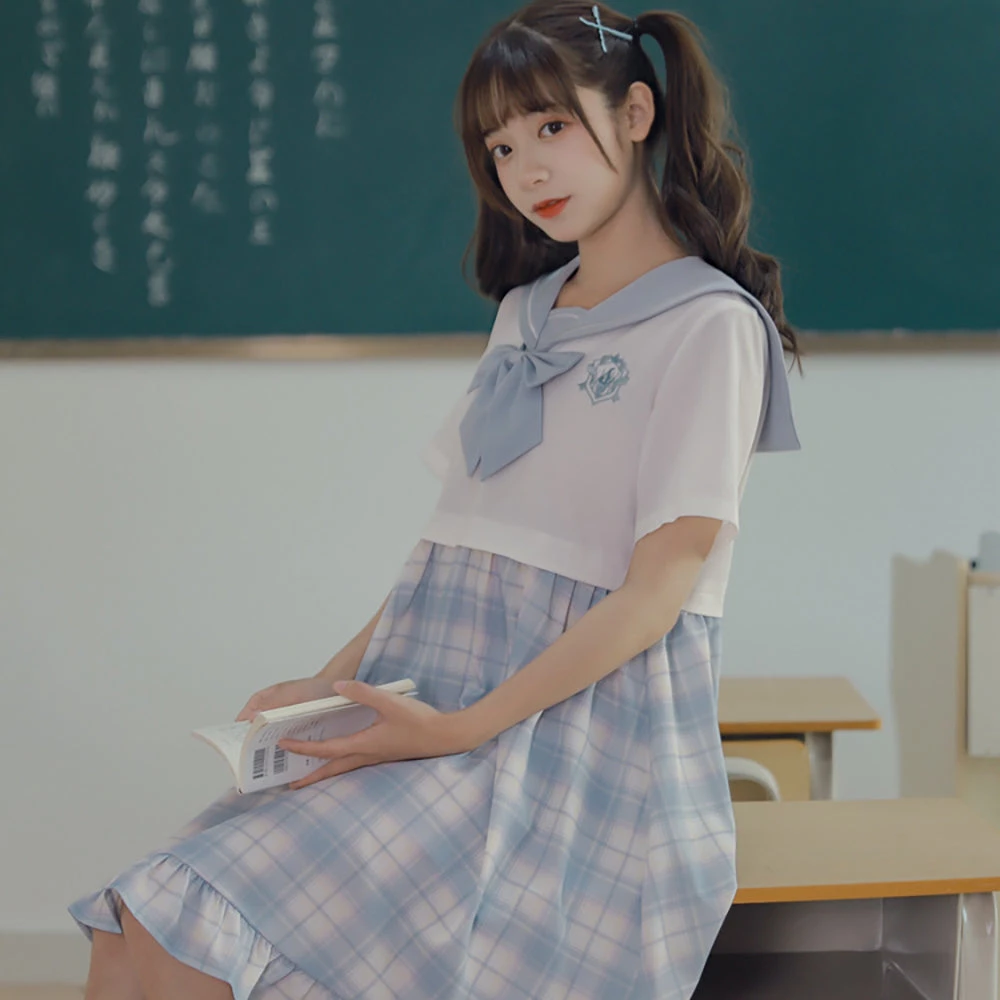 Juwas NEW ARRIVAL Kawaii Plaid Junior Uniform Dress 5 Juwas NEW ARRIVAL Kawaii Plaid Junior Uniform Dress