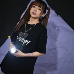 Juwas Punk Creepy Black N White T-Shirt 14 Juwas Punk Creepy Black N White T-Shirt