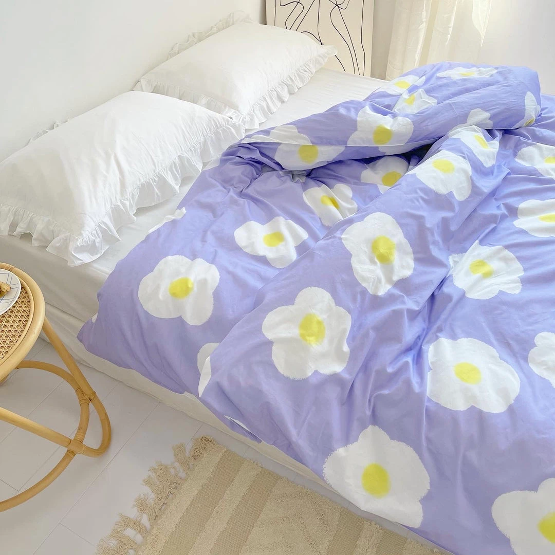 Juwas Flowers Lavender Beddings Sheet Set NEW ARRIVAL 3 Juwas Flowers Lavender Beddings Sheet Set NEW ARRIVAL
