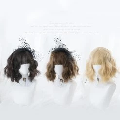 Juwas NEW ARRIVAL Kawaii Messy Wave Bob Cut Wig