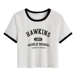 Juwas NEW ARRIVAL Vintage Letters Print Short T-shirt