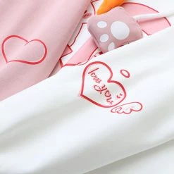 Juwas.com Online Store Pink White Colors Rabbit Carrot Hoodie 11 Juwas.com Online Store Pink White Colors Rabbit Carrot Hoodie