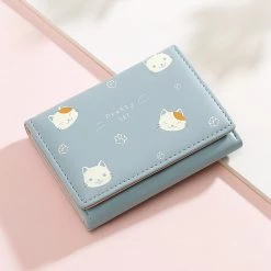 Juwas NEW ARRIVAL Pretty Cats Print Credit Card Holder Wallet