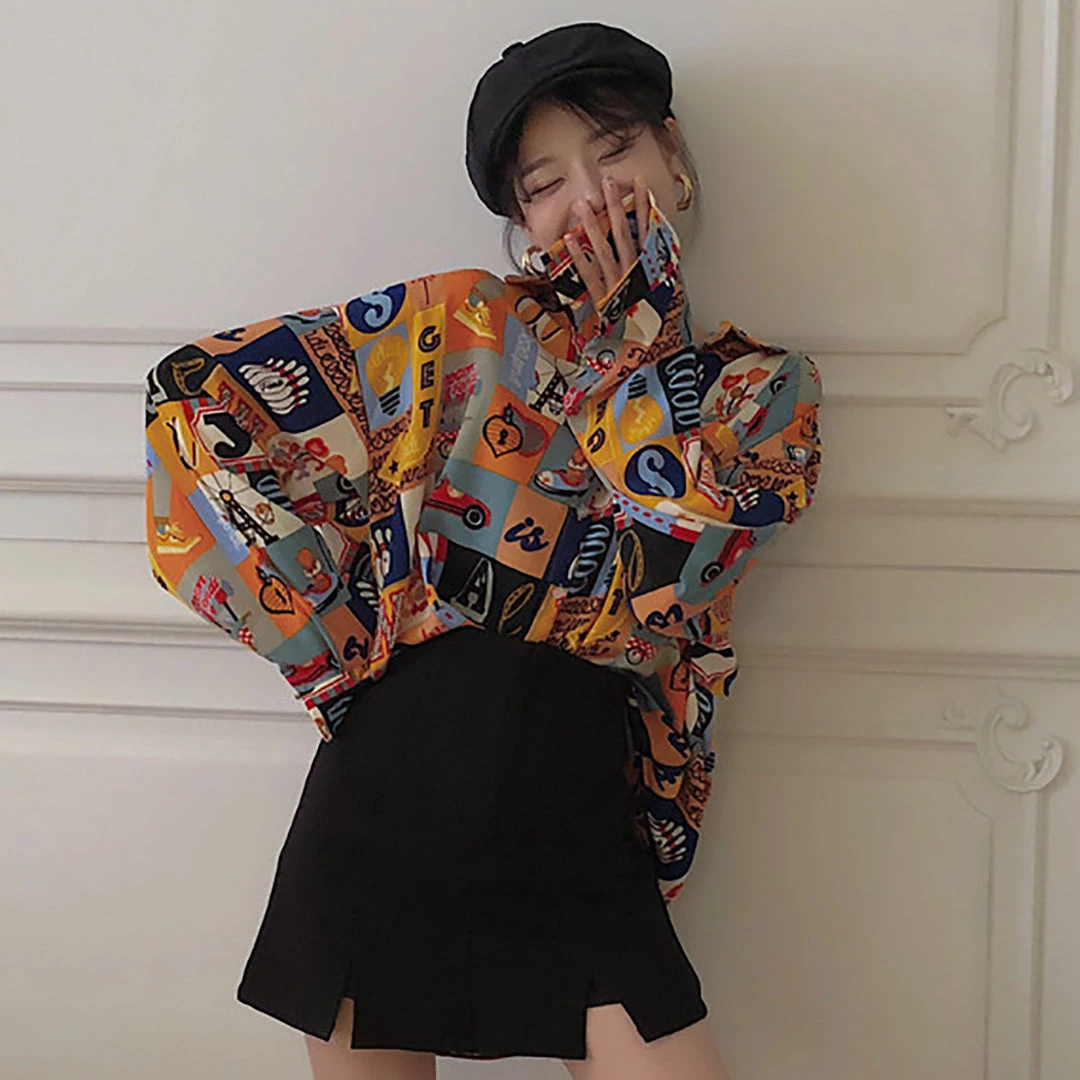 Juwas Vintage Color Block Long Sleeve Shirt NEW ARRIVAL 3 Juwas Vintage Color Block Long Sleeve Shirt NEW ARRIVAL
