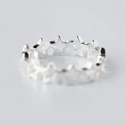 Juwas Classic Mini Stars Silver Ring