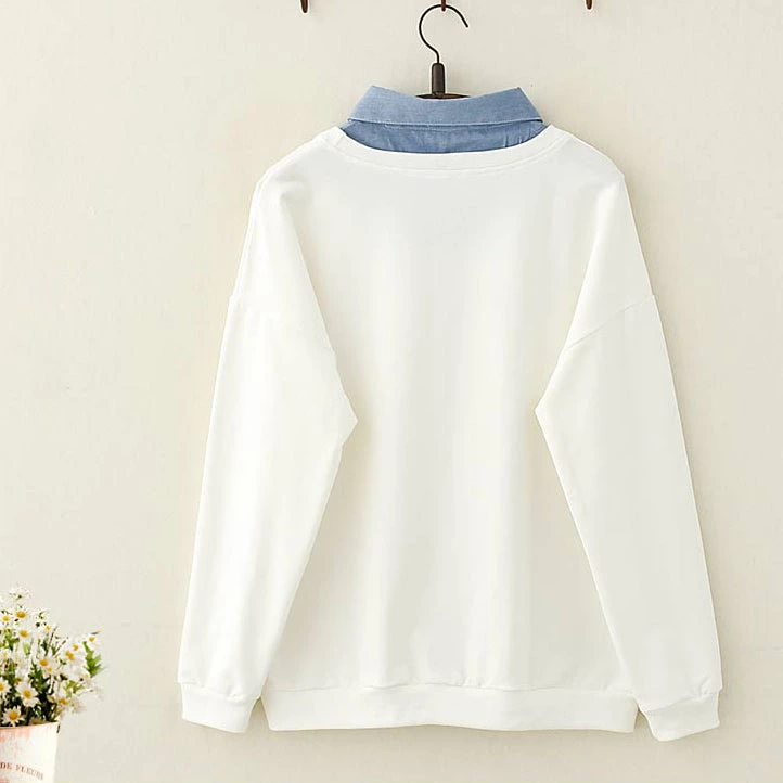 Juwas.com Online Store Cat Print Fake Two-Piece Hoodie NEW ARRIVAL 4 Juwas.com Online Store Cat Print Fake Two-Piece Hoodie NEW ARRIVAL