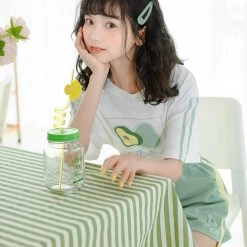 Juwas.com Online Store Cute Japanese Avocado Loose Shirt CLOTHING