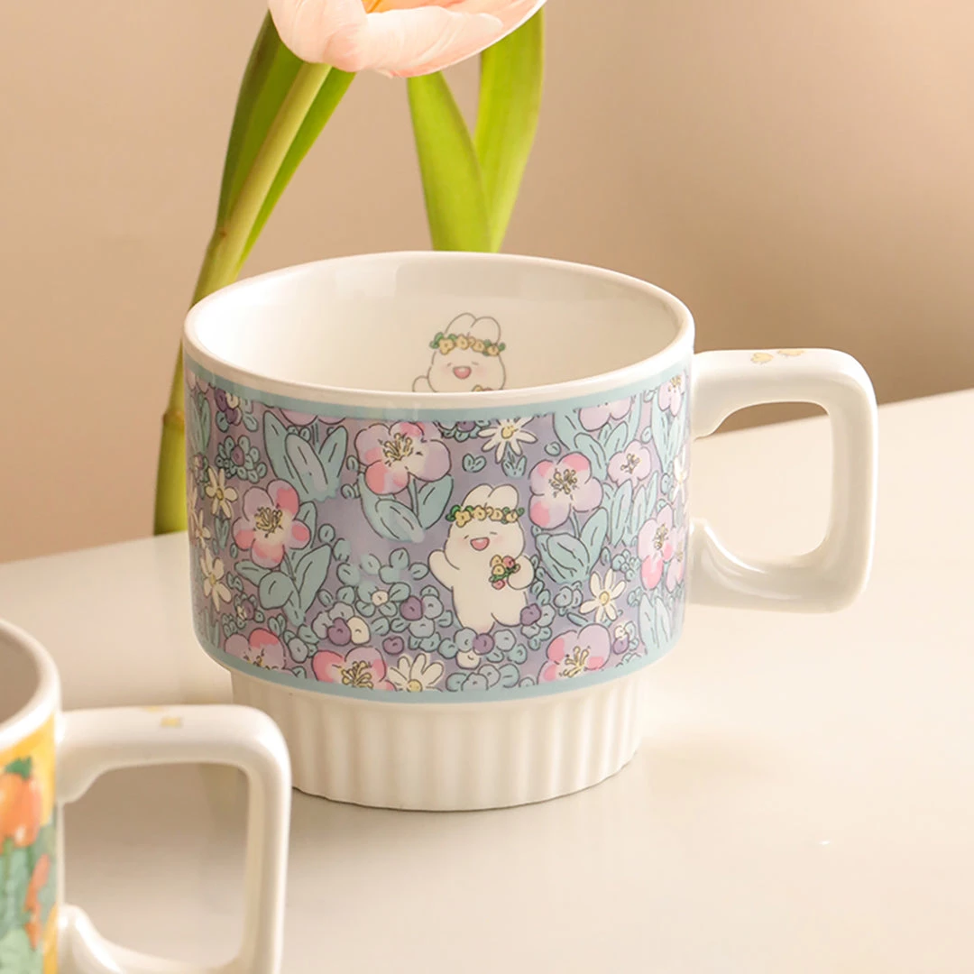 Juwas NEW ARRIVAL Cute Floral Ceramic Mug 7 Juwas NEW ARRIVAL Cute Floral Ceramic Mug