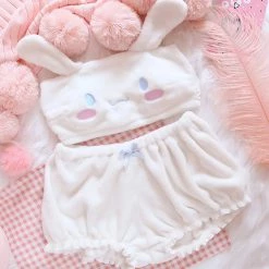 Juwas Cute Puppy Bunny Ears Pajamas Set CLOTHING