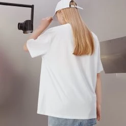 Juwas NEW ARRIVAL Graffiti Letter Print Cotton Loose T-shirt