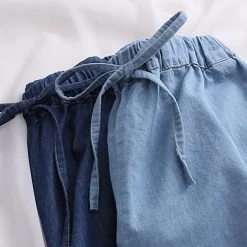 Juwas Kawaii Embroidered Friends Denim Short Pants NEW ARRIVAL