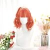 Juwas Fashion & Beauty Candy Red Full Bangs Short Hair Wig