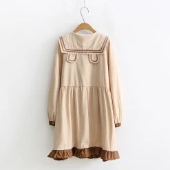 Juwas Academy Girl Bear Print Bow Dress